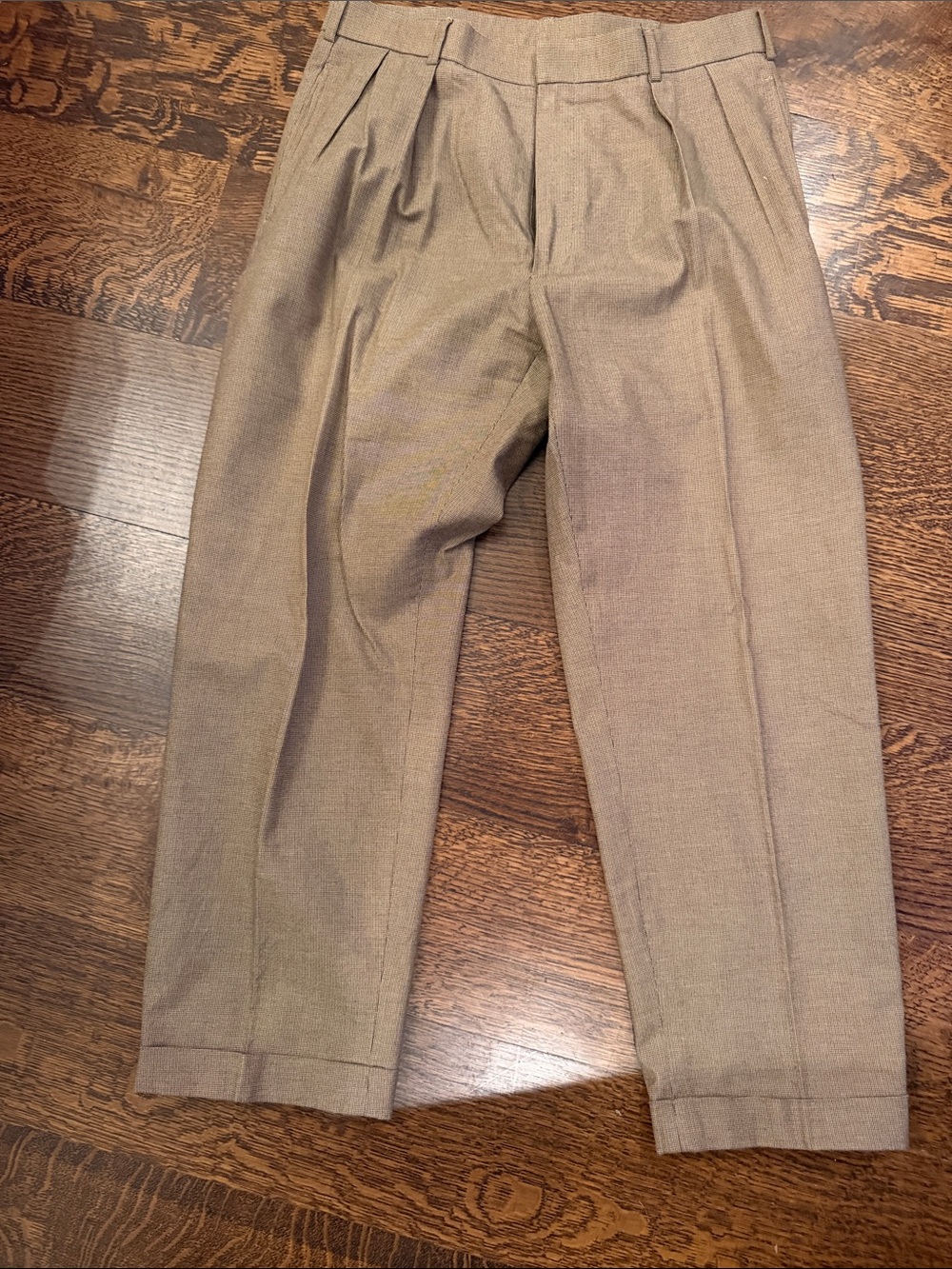 Harold's Tan Pleated Men's Dress Pants